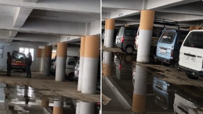 'Multi-Level Parking in Srinagar Springs Leaks, Raises Questions on Engineering Failure'